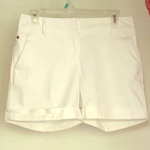 White Cotton Shorts